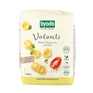byodo Byodo Volanti Pasta Superiore semola gedrehte Hütchen - Bio - 500g x 12  - 12er Pack VPE