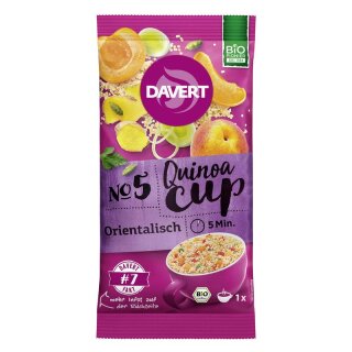 Davert Quinoa-Cup Orientalisch - Bio - 65g x 8  - 8er Pack VPE