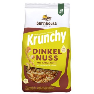 Barnhouse Krunchy Dinkel-Nuss mit Amaranth - Bio - 375g x 6  - 6er Pack VPE