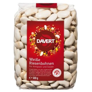 Davert Weiße Riesenbohnen - Bio - 500g x 8  - 8er Pack VPE