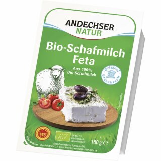 Andechser Natur Schafmilch-Feta 45% - Bio - 180g x 12  - 12er Pack VPE