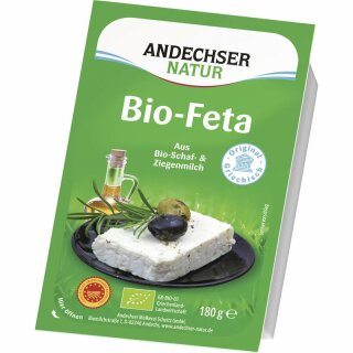 Andechser Natur original griechischer Feta 45% - Bio - 180g x 12  - 12er Pack VPE