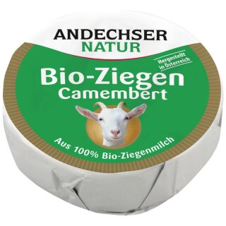 Andechser Natur Ziegencamembert 50% - Bio - 100g x 5  - 5er Pack VPE