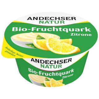 Andechser Natur Fruchtquark Zitrone - Bio - 150g x 6  - 6er Pack VPE