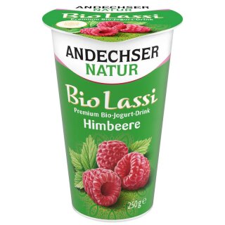 Andechser Natur Lassi Himbeere 3,5% - Bio - 250g x 6  - 6er Pack VPE