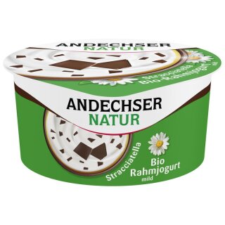 Andechser Natur Rahmjogurt Stracciatella 10% - Bio - 150g x 6  - 6er Pack VPE