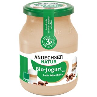 Andechser Natur Jogurt mild Latte Macchiato 3,8% - Bio - 500g x 6  - 6er Pack VPE