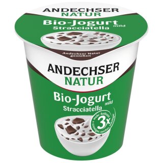 Andechser Natur Jogurt Stracciatella 3,7% - Bio - 150g x 10  - 10er Pack VPE