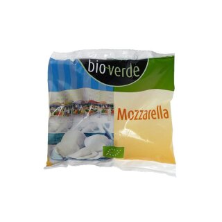 bio-verde Mozzarella "Originale Italiana" Abtropfgewicht 100 g - Bio - 0,1kg x 10  - 10er Pack VPE
