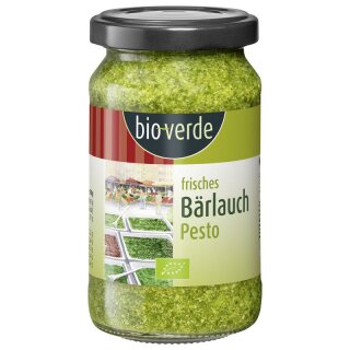 bio-verde Pesto Bärlauch frisch - Bio - 165g x 6  - 6er Pack VPE