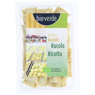 bio-verde Frische Ravioli Rucola & Ricotta - Bio - 250g x 6  - 6er Pack VPE