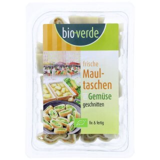 bio-verde Schwäbische Maultaschen mit Gemüse-Füllung geschnitten - Bio - 250g x 6  - 6er Pack VPE