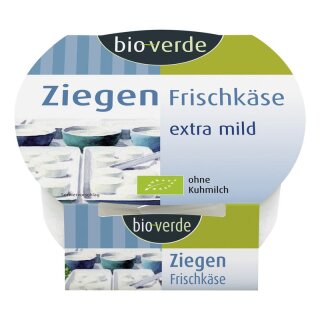 bio-verde Ziegen-Frischkäse extra mild & cremig - Bio - 100g x 4  - 4er Pack VPE