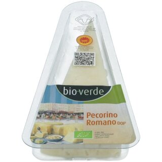 bio-verde Pecorino Romano D. O. P. aus 100% Schafmilch egalisiert - Bio - 125g x 8  - 8er Pack VPE