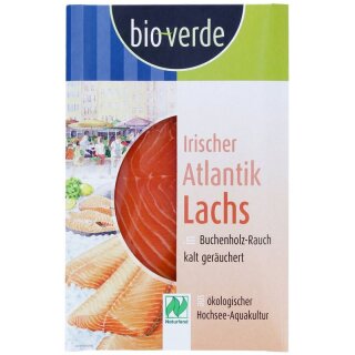 bio-verde Irischer Atlantik-Lachs geräuchert NATURLAND - Bio - 100g x 4  - 4er Pack VPE