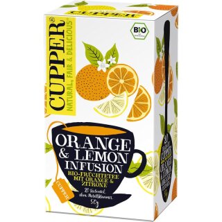 Cupper Orange & Lemon Infusion - Bio - 50g x 4  - 4er Pack VPE