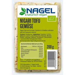 Nagel Tofu Nigari Tofu Gemüse - Bio - 200g x 8  - 8er Pack VPE