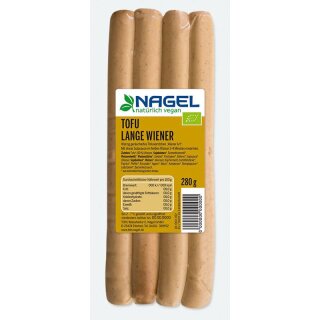 Nagel Tofu Lange Tofu Wiener 4 Stück - Bio - 280g x 6  - 6er Pack VPE