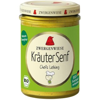 Zwergenwiese Kräuter Senf - Bio - 160ml x 6  - 6er Pack VPE
