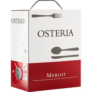 Riegel Weine OSTERIA Merlot Bag in Box - Bio - 3l x 4  - 4er Pack VPE