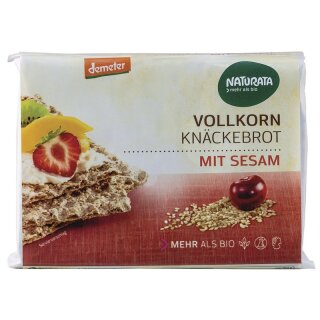 Naturata Vollkorn-Knäckebrot mit Sesam - Bio - 250g x 12  - 12er Pack VPE