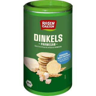 Rosengarten Dinkels Parmesan Cracker - Bio - 100g x 6  - 6er Pack VPE