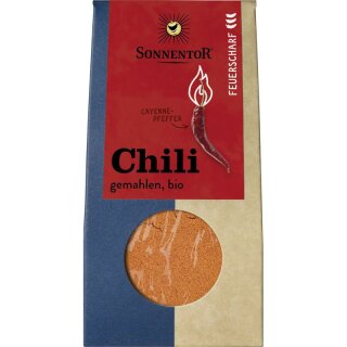 Sonnentor Chili feuerscharf gemahlen Cayennepfeffer - Bio - 40g x 6  - 6er Pack VPE