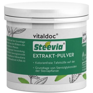 Gesund & Leben vitaldoc Steevia EXTRAKT-PULVER - 50g x 12  - 12er Pack VPE