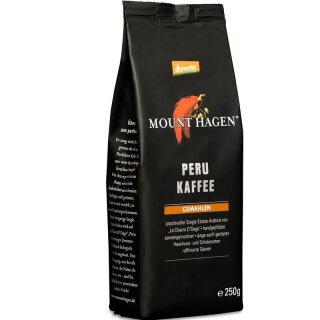 Mount Hagen Demeter Röstkfaffee "Peru" gemahlen - Bio - 250g x 6  - 6er Pack VPE