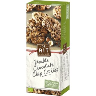 de Rit Double Chocolate Chip Cookies Haselnuss - Bio - 175g x 9  - 9er Pack VPE