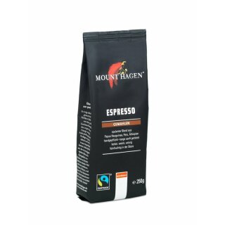Mount Hagen Espresso entkoffeiniert 250g Soft - Bio - 6Stück x 6  - 6er Pack VPE