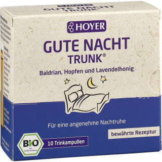 HOYER Gute Nacht-Trunk Trinkampullen - Bio - 100ml x 5  - 5er Pack VPE