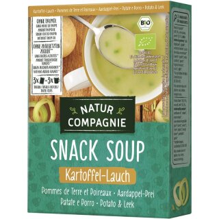 Natur Compagnie Snack Soup Kartoffel-Lauch - Bio - 60g x 12  - 12er Pack VPE
