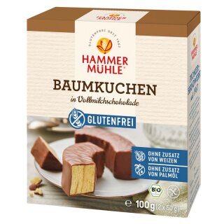 Hammermühle Baumkuchen in Vollmilchschokolade - Bio - 100g x 8  - 8er Pack VPE