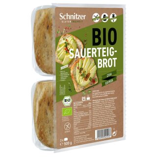Schnitzer Sauerteigbrot mit Chia & Quinoa - Bio - 500g x 4  - 4er Pack VPE
