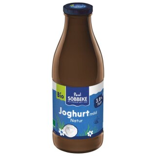 Söbbeke Naturjoghurt mild 3,8% - Bio - 1000g x 6  - 6er Pack VPE
