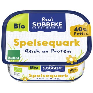 Söbbeke Speisequark 40% Fett i. Tr. - Bio - 250g x 12  - 12er Pack VPE