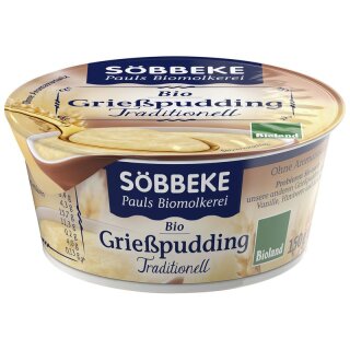 Söbbeke Grießpudding Traditionell - Bio - 150g x 6  - 6er Pack VPE