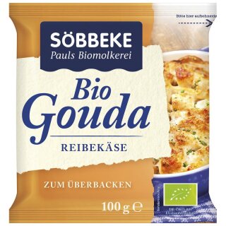 Söbbeke Gouda Reibekäse - Bio - 100g x 12  - 12er Pack VPE