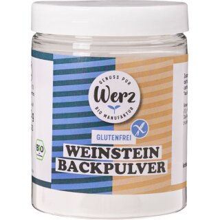 Werz Weinstein Backpulver glutenfrei - Bio - 150g x 6  - 6er Pack VPE