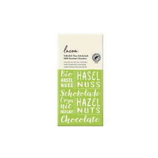 Lacoa Vollmilch-Nuss Schokolade - Bio - 80g x 12  - 12er Pack VPE