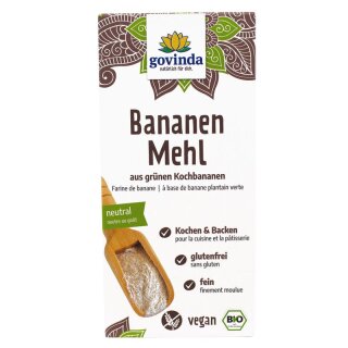 Govinda Bananenmehl aus grünen Bananen - Bio - 350g x 6  - 6er Pack VPE