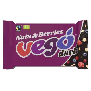 vego Dark Nuts & Berries Bio/Fairtrade/Vegan - Bio - 85g x 12  - 12er Pack VPE
