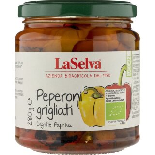 LaSelva Gegrillte Paprika in Öl - Bio - 280g x 6  - 6er Pack VPE