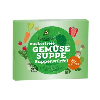 Sonnentor Zuckerfreie Gemüsesuppe Suppenwürfel - Bio - 66g x 15  - 15er Pack VPE