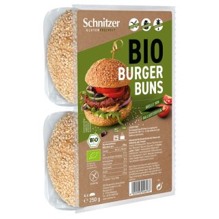 Schnitzer Burger Buns - Bio - 250g x 5  - 5er Pack VPE