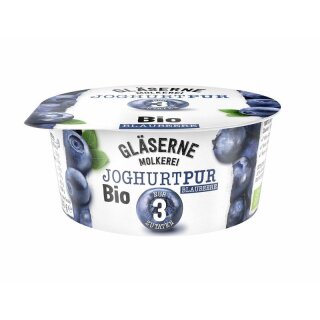 Gläserne Molkerei GM Joghurt pur Blaubeere - Bio - 150g x 6  - 6er Pack VPE