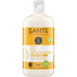 Sante FAMILY Repair Anti-Spliss Pflege-Kur Olivenöl & Erbsenprotein - 200ml x 4  - 4er Pack VPE