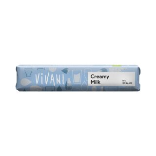 Vivani Creamy Milk Schokoriegel - Bio - 40g x 18  - 18er Pack VPE