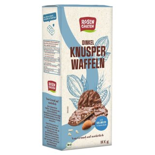 Rosengarten Dinkel-Knusperwaffeln Vollmilch - Bio - 100g x 6  - 6er Pack VPE